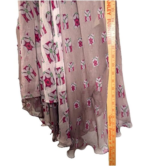 Soft Surroundings Long Maxi Vest Womens L/XL Purple Plum Ombré Flowy Boho Sheer - Picture 7 of 8